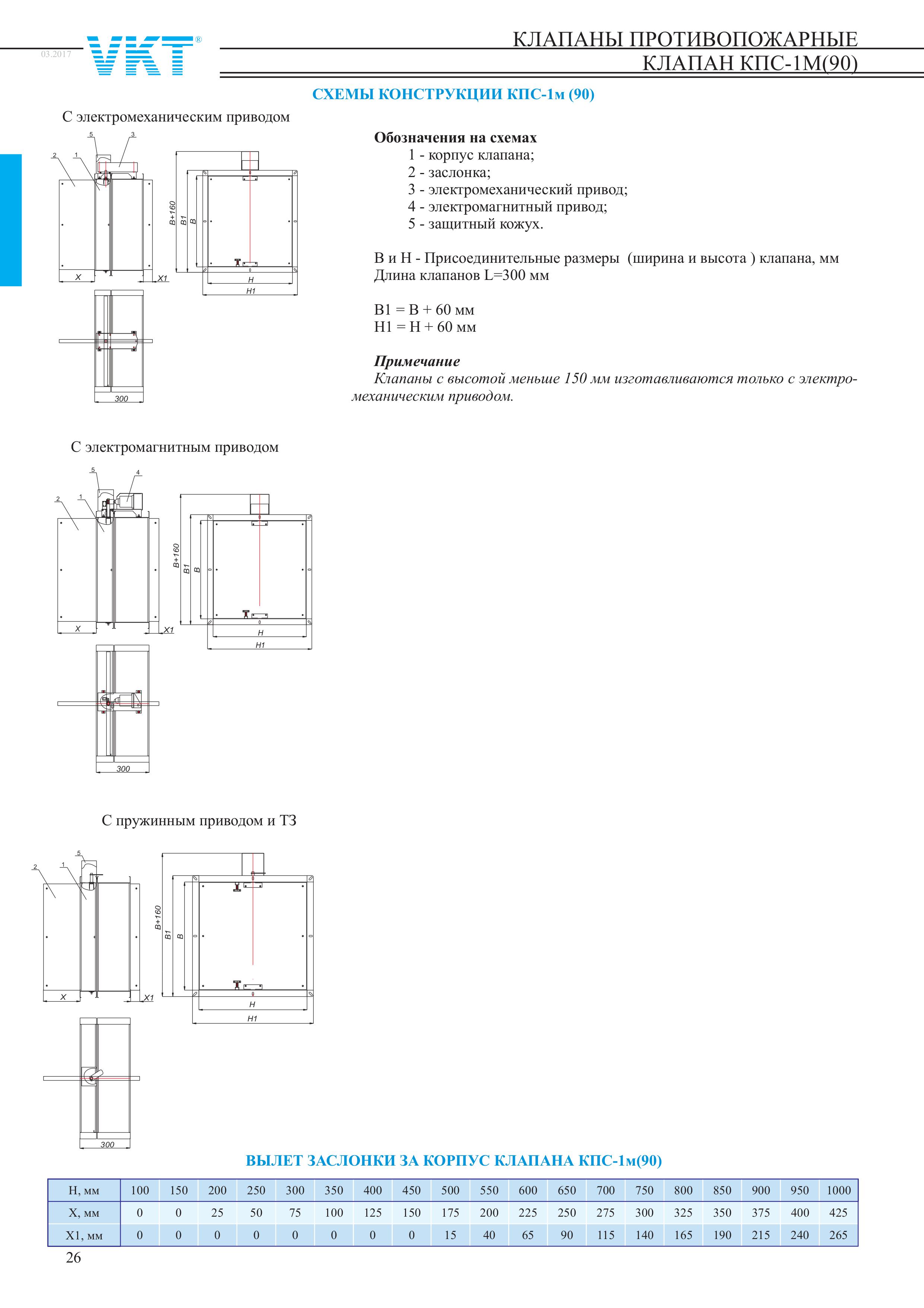 Схема конструкции клапана КПС-1м(90)